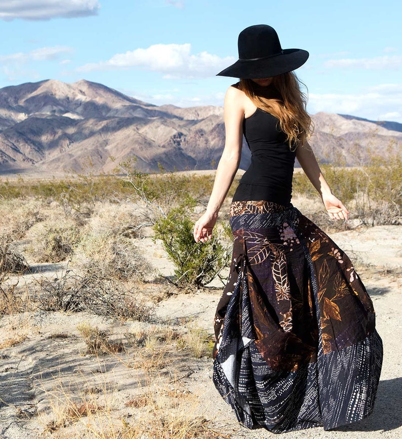 Boho Maxi Skirt Woman Clothing Festival Skirt Long Skirt image 1