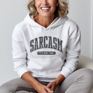 Sarcastic Hoodie Funny Sweatshirt with Saying Gift for Friend Introvert Gift White Elephant Secret Santa Birthday Present Unisex Cotton