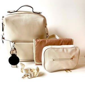 Moderne luiertas rugzak kraamcadeau nieuwe moeder rugzak met flessenhouder aankleedkussen reisorganizer stijlvolle stedelijke essentiële tas