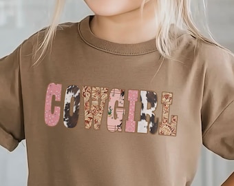 Cowgirl Appliqué Sweatshirt Western Style Country Clothing Rodeo Theme Ranch Outfit Toddler Girl Western Wear Crewneck Pullover Youth Size