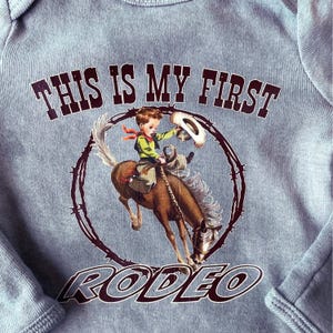 First Rodeo Gift Bundle Western Newborn Set Cowboy Style Blue Sleeper ...