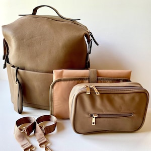 Modern Diaper Bag Backpack Baby Shower Gift New Mom Backpack with Bottle Holder Changing Pad Travel Organizer Stylish Urban Essential Bag