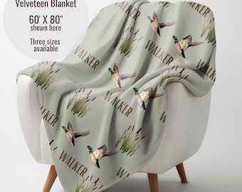 Duck Themed Nursery Blanket Gender Neutral Baby Gift Wildlife Baby Shower Present Outdoor Decor Personalized Nature Hunting Room Newborn