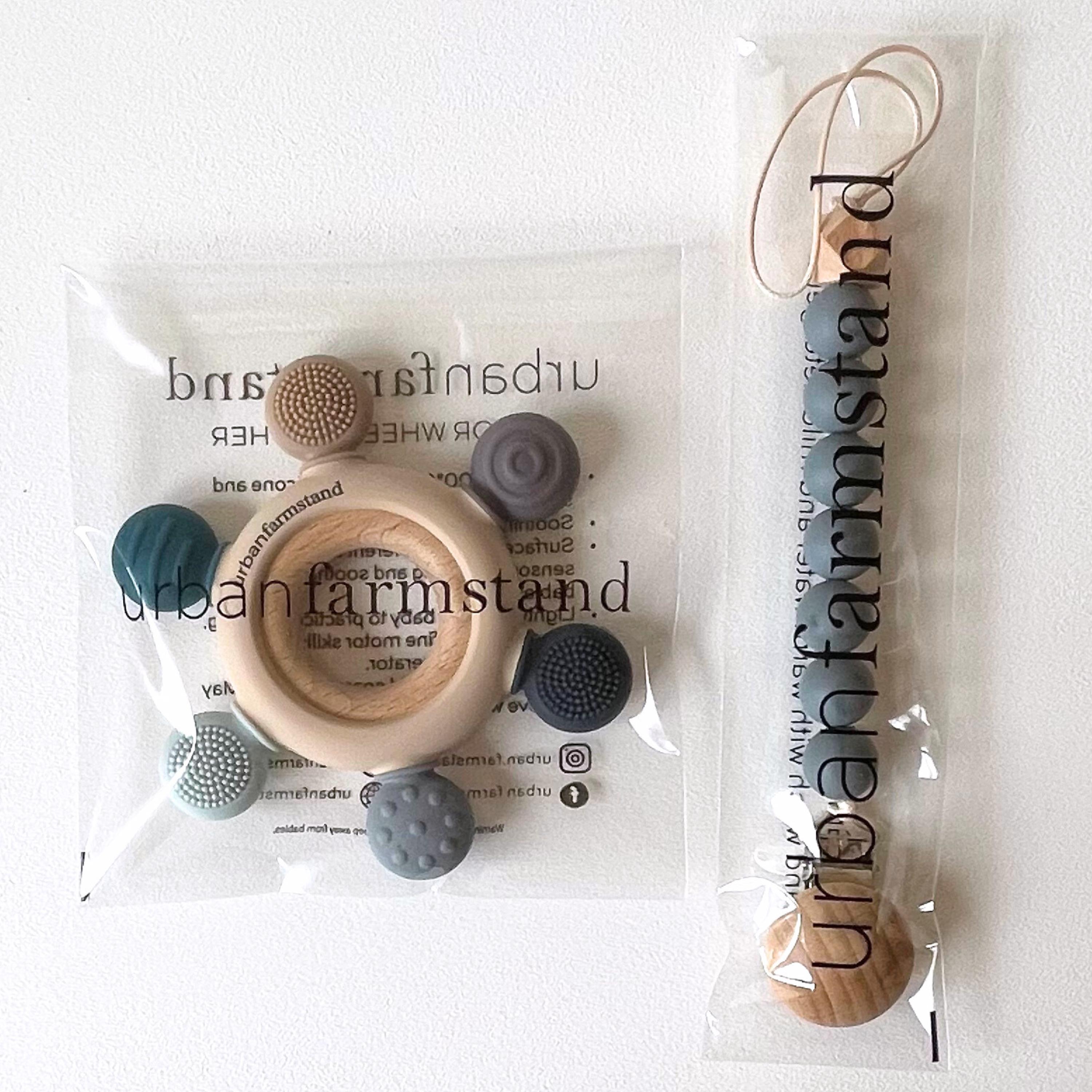 Wooden Baby Teether Silicone Teething Toy Natural Relief Baby Shower Gift Detachable Teether Sensory Toy Organic Safe Montessori Development