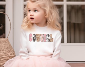 Toddler Cowgirl Outfit Western Tutu Set Combo Sweatshirt Clothing Girl Apparel Rodeo Wear Country Style Ranch Fashion Birthday Gift Costume