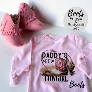 Western Infant Bodysuit Baby Girl Ranch Wear Cowboy Hat Baby Gift Cowgirl Gift Western Baby Wear Cowgirl Outfit Pink Boots Rodeo Wear Texas Bild 13