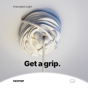 Luz entrelazada – Soporte para cable colgante / Convierte cualquier lámpara en una pieza llamativa. ¡Agárrate!