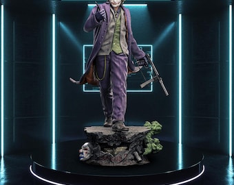 Insane Clown Villain STL Statue + Bust for 3D Printing