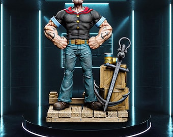 エピックカートゥーンセーラーSTLスタチュー | 1/6スケールバスト + サポートモデル