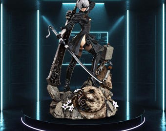 2B ニーア オートマタ - ファンアート 3D STL プリントファイル スタチュー | 1/6 スケール | STL ダウンロード対応