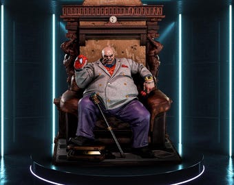 Kingpin Throne - Marvel STL | Statue + Bust | Wilson Fisk Crime Boss 3D Print Model