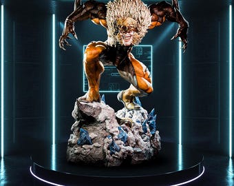 Sabertooth X-Men | Savage Mutant STL Statue + Bust | 3D Print Model