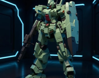 ジェッダ RGM-88X STL 全身フィギュア | 重防衛メカ | 1/100スケールモデル