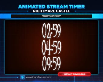 Nightmare Castle Animated Stream Timer: Cyberpunk Countdown (Digital Download)