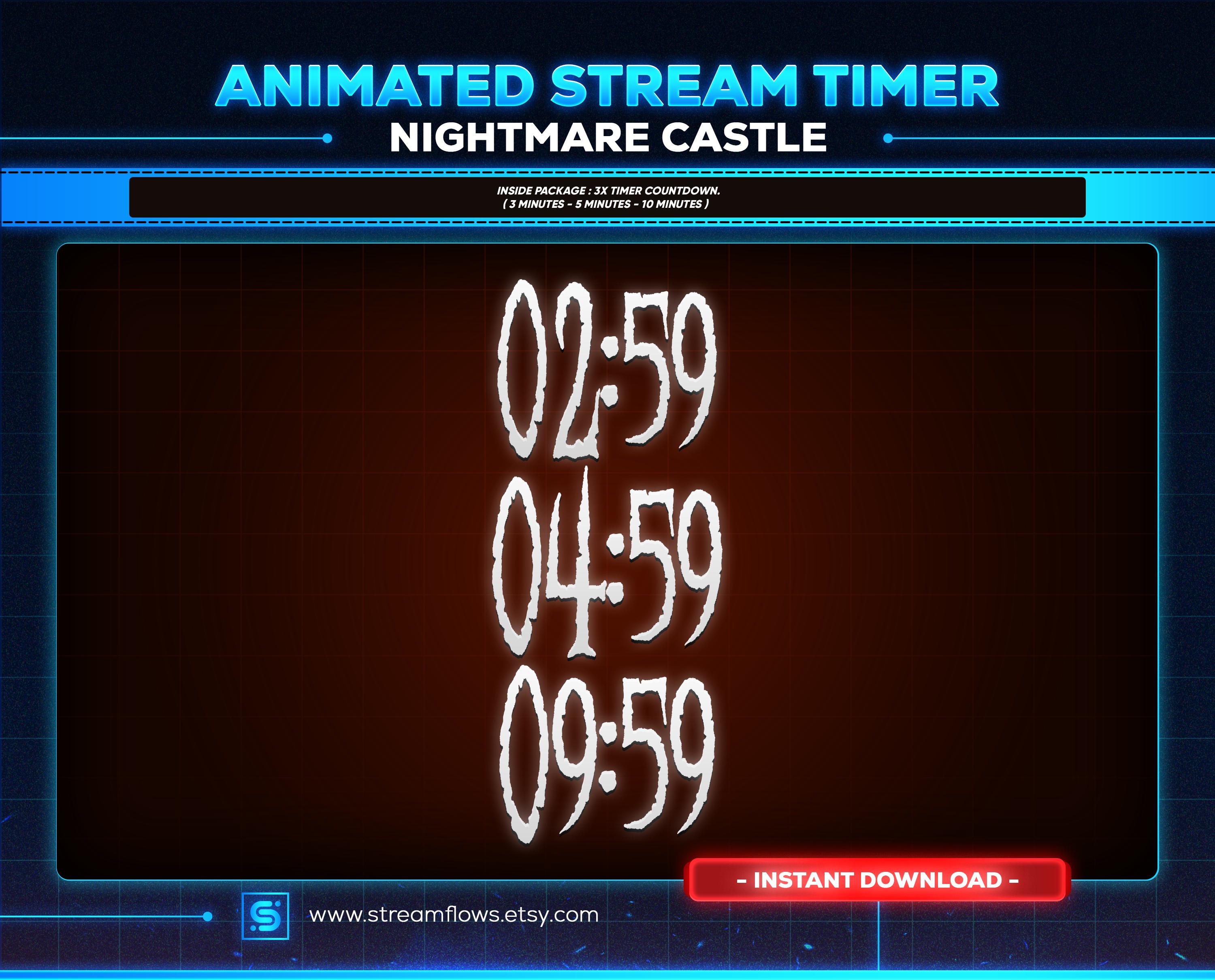 Nightmare Castle Animated Stream Timer: Cyberpunk Countdown (digital ...