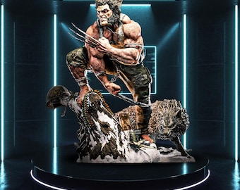 ウルヴァリン STL スタチュー | 1/6 スケール ファンアート 3D プリント ファイル ジオラマ モデル (サポートなし)