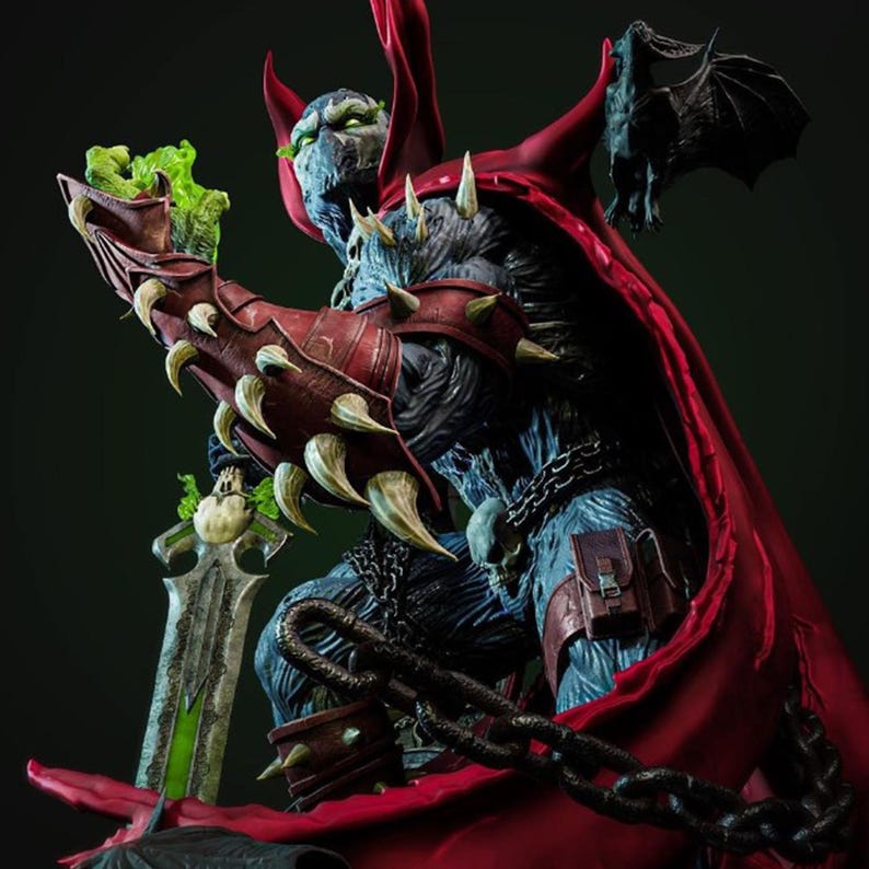 Spawn STL Statue | 1/6 Scale Fanart 3D Print Model | (supported + No ...
