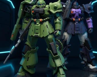 ザク Ver.RQ STL スタチュー | 1/100スケールメカ3Dプリントファイル