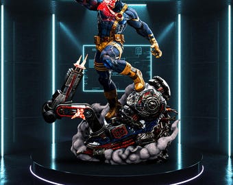 Laser Warrior Fanart STL Statue + Bust | 1/6 Scale 3D Print File Diorama Model | No Support | Digital Download