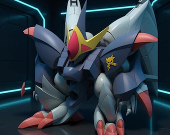 装甲メカドラゴン STL フィギュア | N.T.S スケール | 3D STL プリントファイルモデル