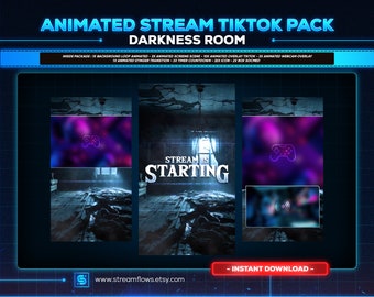 Darkness Room Animated Stream Package | Gothic Horror TikTok Overlays