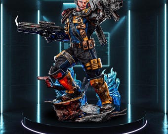 Cable Fanart STL Statue | 1/6 Scale | 3D STL Print File Model Download