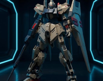 MSN-00100 Soul of Gold STL Figure / Elite Combat Mecha / Modello in scala 1/100