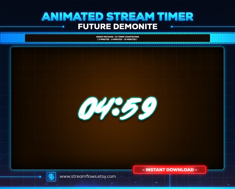 Animated Stream Timer: Cyberpunk Countdown Pack (digital Download) - Etsy