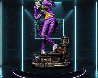 Sinistere clown STL-standbeeld | Voorondersteund 3D-afdrukmodel op volledige grootte