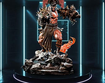 Hercules God of War STL Statue | Olympian Champion Battle Pose | 3D Print Model