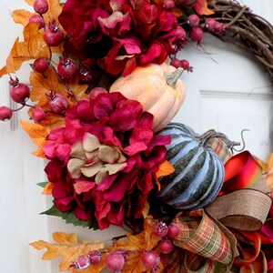 Fall Wreath for Front Door, Pumpkins and Gourds Wreath, Door Hanger ...