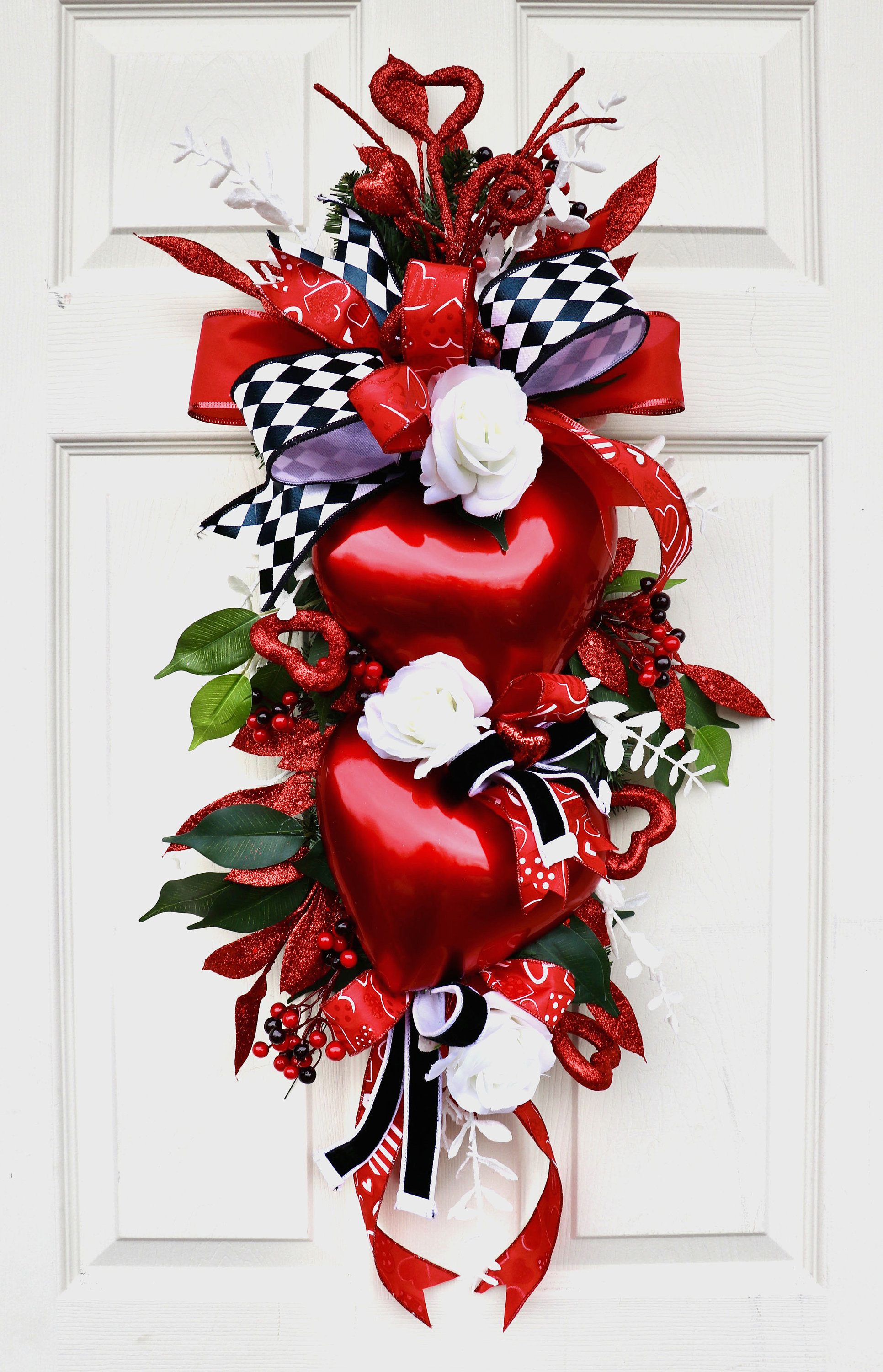 Valentines Day Wreath Shabby Chic Heart Wreath Boho Heart Elegant