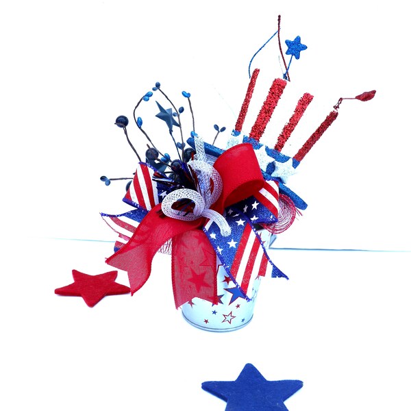 4th of july silk flower arrangements