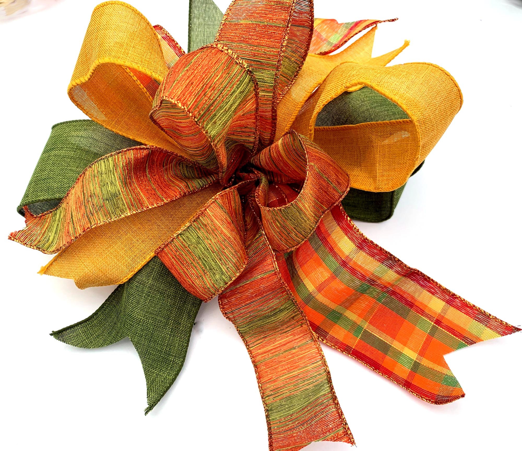 Fall bows for wreaths mantle and lantern bows for fall Etsy
