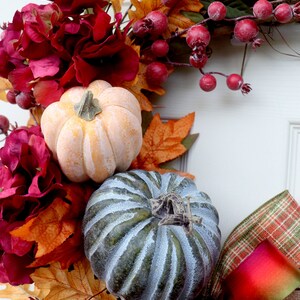 Fall Wreath for Front Door, Pumpkins and Gourds Wreath, Door Hanger ...