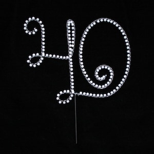 Pearl 40 Birthday or Anniversary Cake Topper