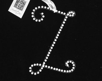 Z Pearl Letter Monogram Initial Ornament (All Letters Available)