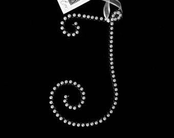J Pearl Letter Monogram  (All Letters Available)
