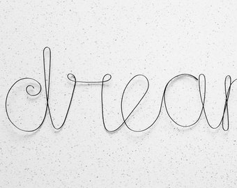 DREAM Wire Word Wall Hanging Art