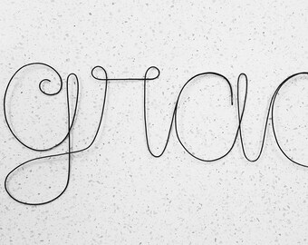 GRACE Wire Word Wall Hanging Art