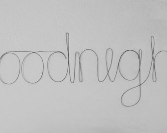 GOODNIGHT Wire Words Wall Hanging