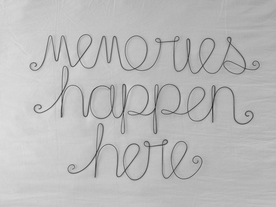 MEMORIES HAPPEN HERE Wire Word Wall Hanging Art Etsy