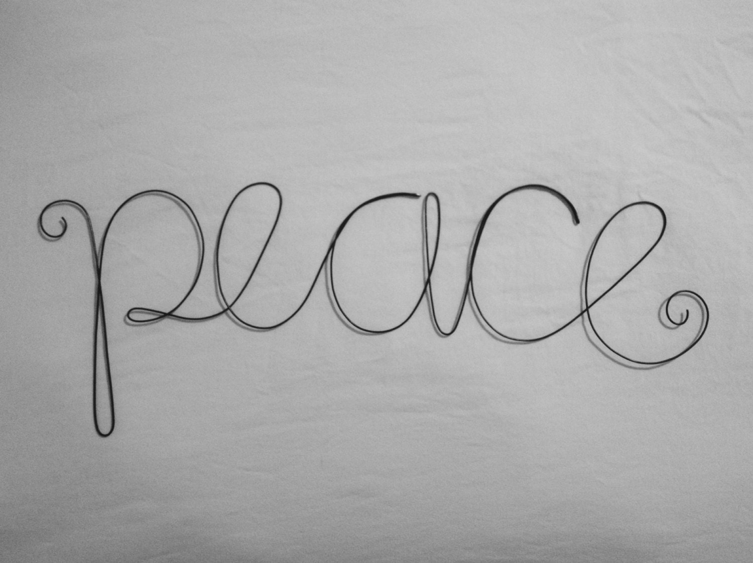 PEACE Wire Word Wall Hanging Art Etsy