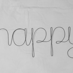 HAPPY Wire Word Wall Hanging Art