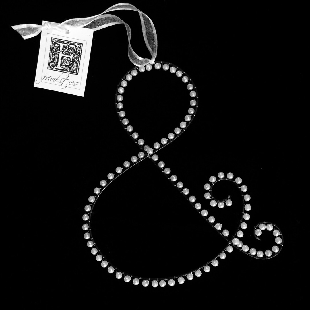 Ampersand & Sign Pearl Ornament Decoration all Letters Available Etsy
