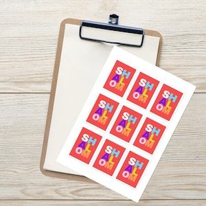 Sticker Sheet / Shalom / Jewish Pride Merch / Be Jewy