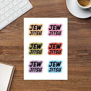 Sticker Sheet / Jew Jitsu / Jewish Pride Merch / Be Jewy