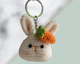 Handmade Crochet Bunny keychain