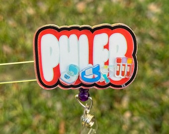 Phlebotomy Badge Reel • Blood Draw ID Holder • Gift for Phlebotomist