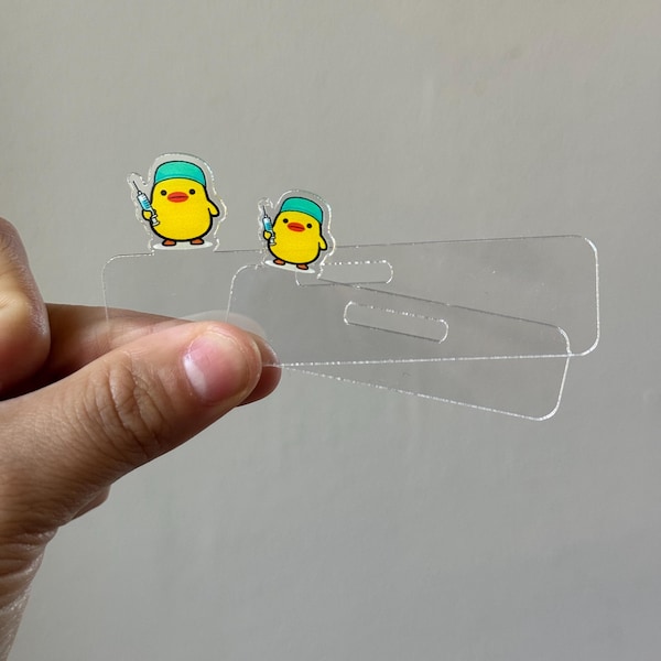 Nurse Duck ID Badge Topper | Acrylic Medical Accessory